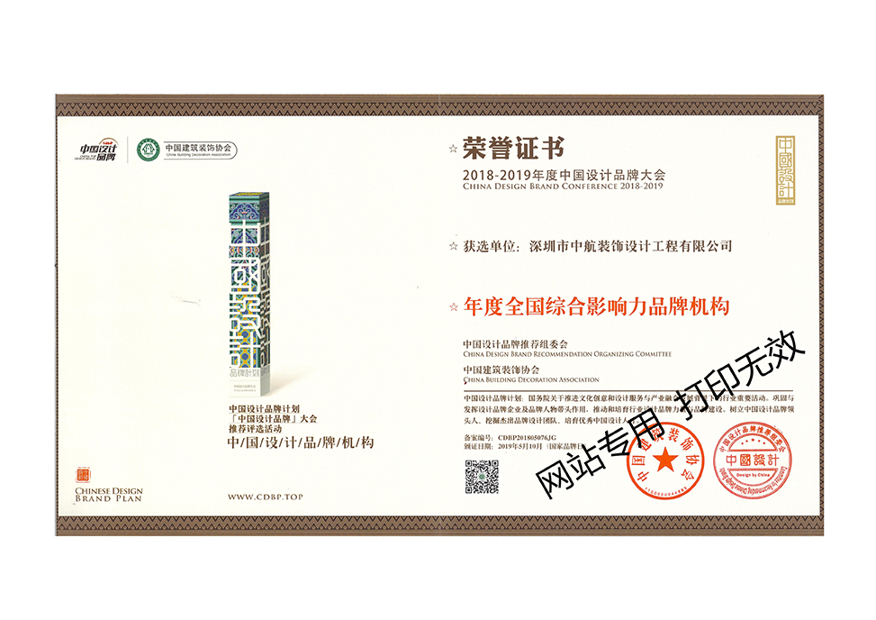 2018年度全國綜合影響力品牌機構